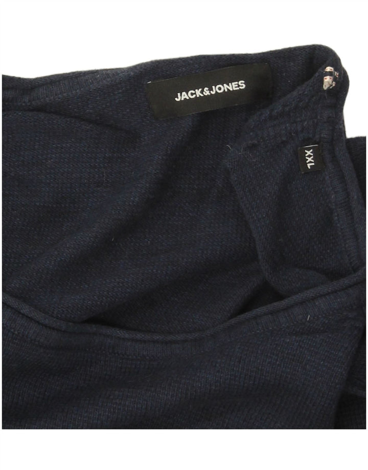 Ανδρικό μπλουζάκι Jack & Jones μακρυμάνικο 2XL Navy Blue