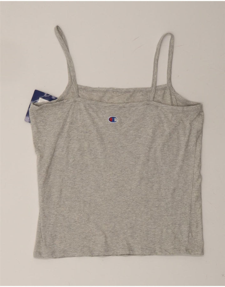CHAMPION Womens Graphic Cami Top UK 18 XL Grey Cotton Vintage Champion and Second-Hand Champion from Messina Hembry 