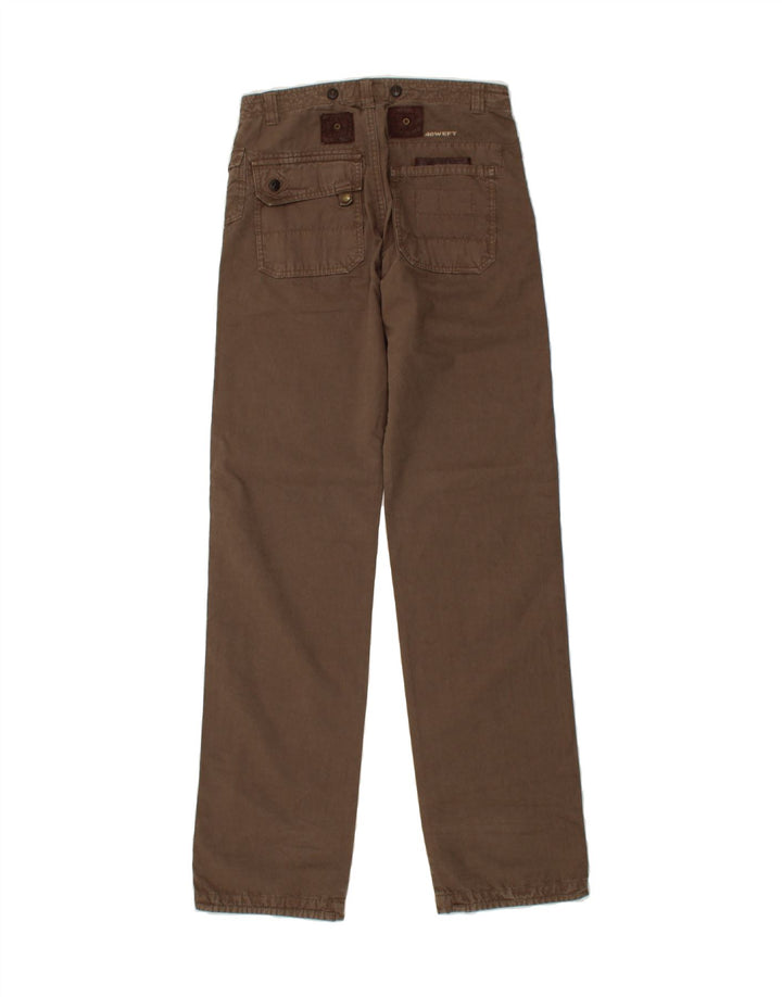 40WEFT Womens Straight Casual Trousers W31 L36 Brown Vintage 40Weft and Second-Hand 40Weft from Messina Hembry 
