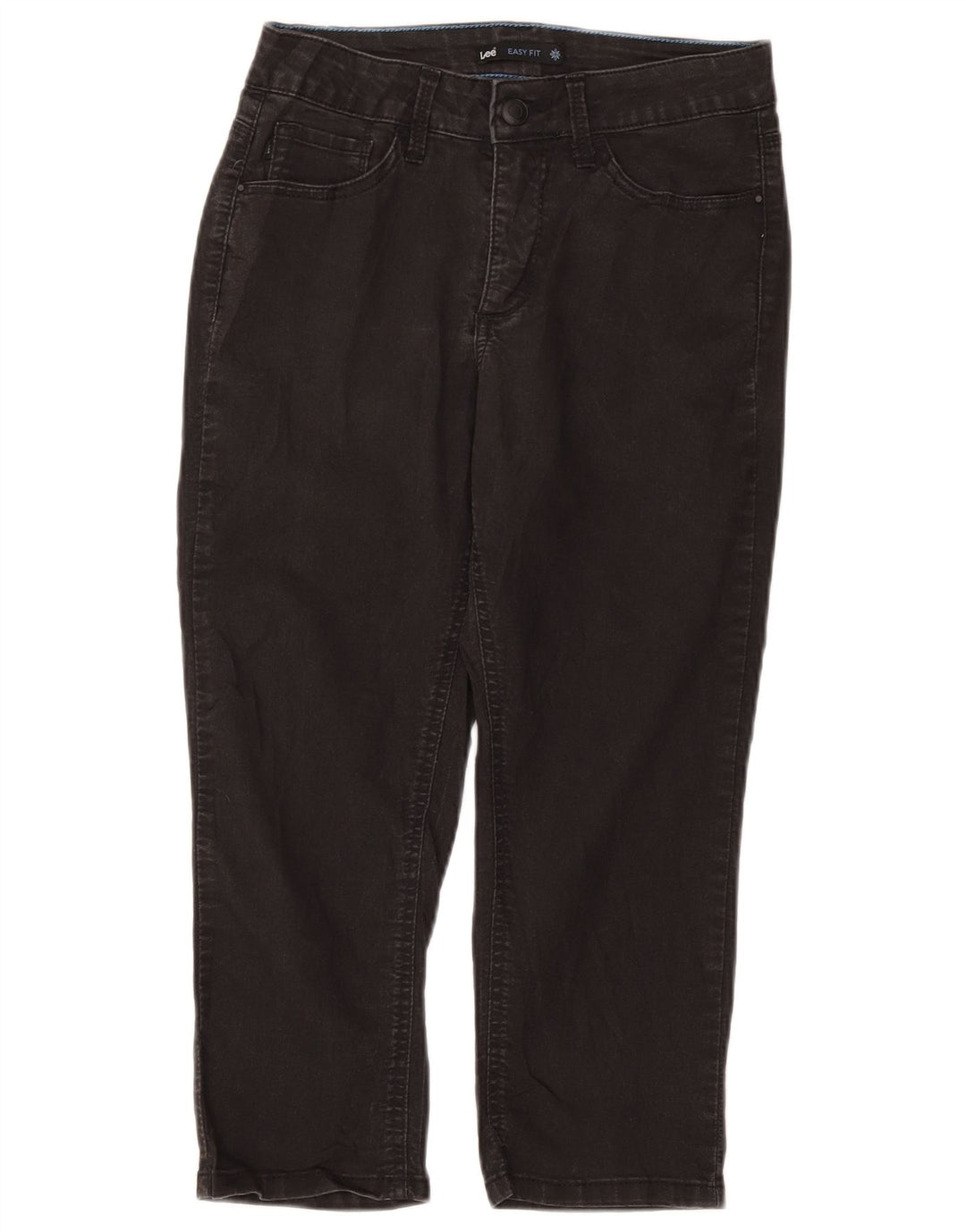 Lee Womens Easy Fit Capri Jeans US 8 Medium W28 L21 Μαύρο βαμβακερό