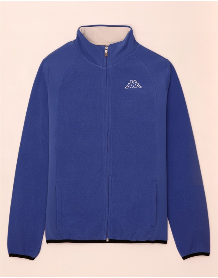 Kappa Γυναικείο Fleece Jacket UK 14 Large Blue Colourblock Polyester