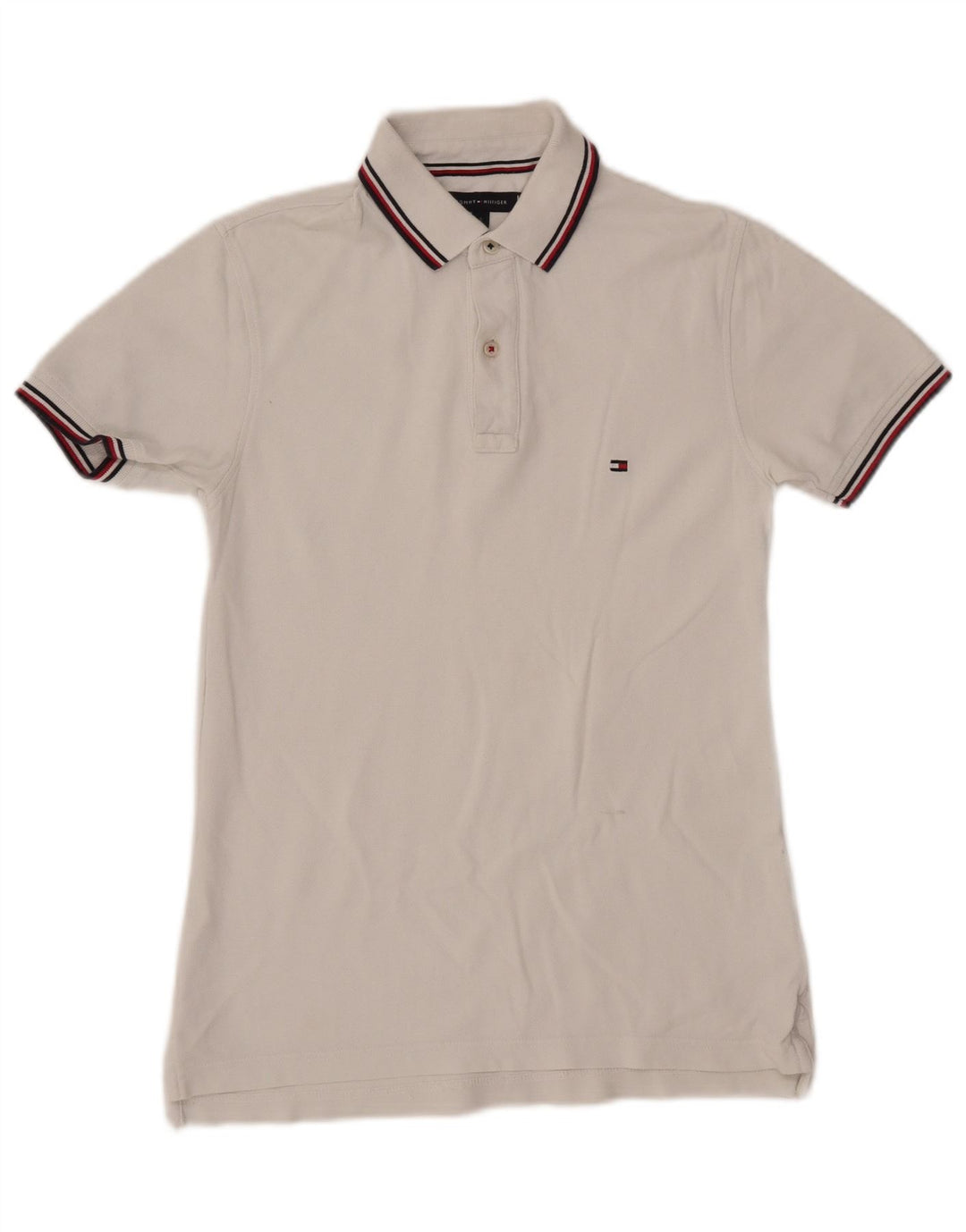 TOMMY HILFIGER Ανδρικό πουκάμισο Polo Slim Fit Small White