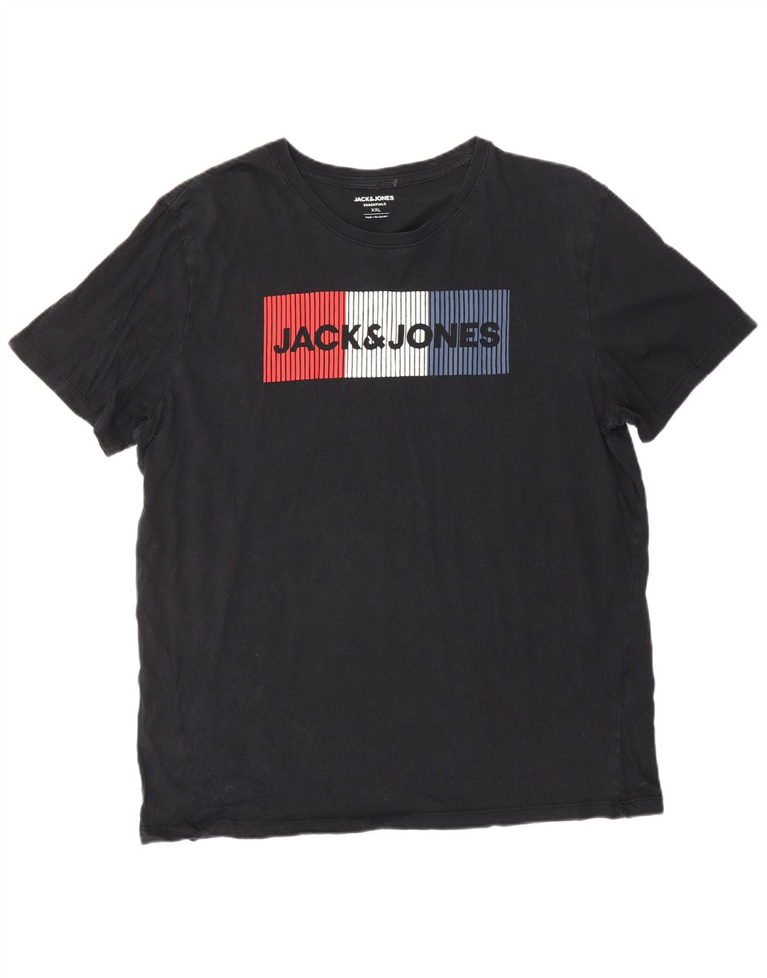 Jack & Jones Ανδρικό γραφικό T-Shirt Top 2XL μαύρο βαμβακερό