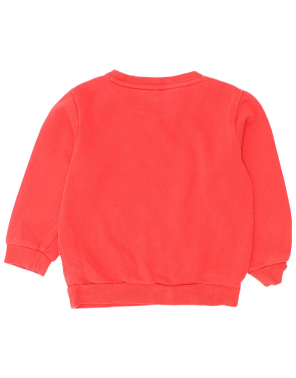 Γραφικό Φούτερ Adidas Boys Jumper 2-3 ετών Κόκκινο βαμβακερό