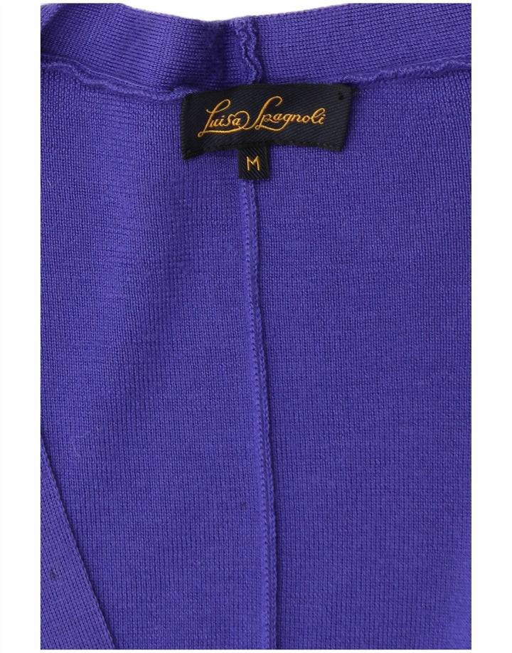 LUISA SPAGNOLI Γυναικείο πουλόβερ Longline Cardigan UK 14 Medium Purple