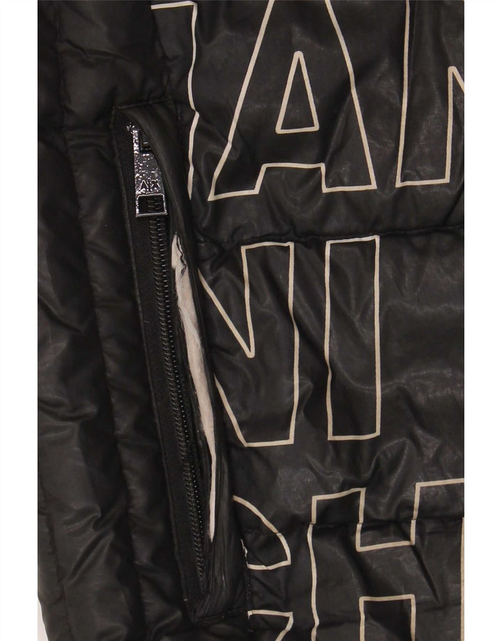 Armani Exchange Ανδρικό μπουφάν με γραφικό padded UK 40 Large Black
