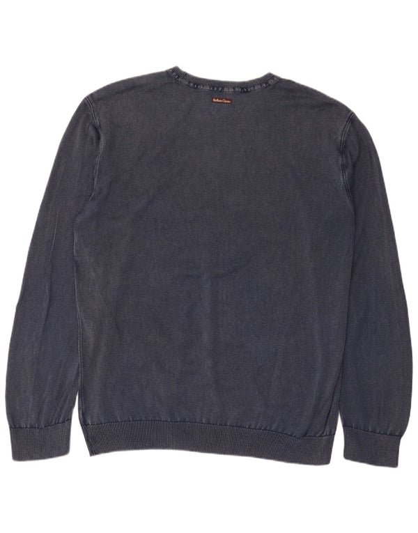 Ανδρικό πουλόβερ Marlboro Classics Crew Neck Jumper 3XL Navy Blue