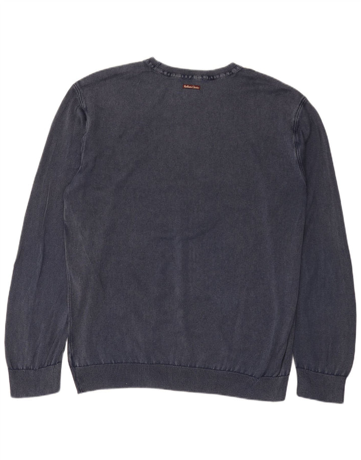 Ανδρικό πουλόβερ Marlboro Classics Crew Neck Jumper 3XL Navy Blue
