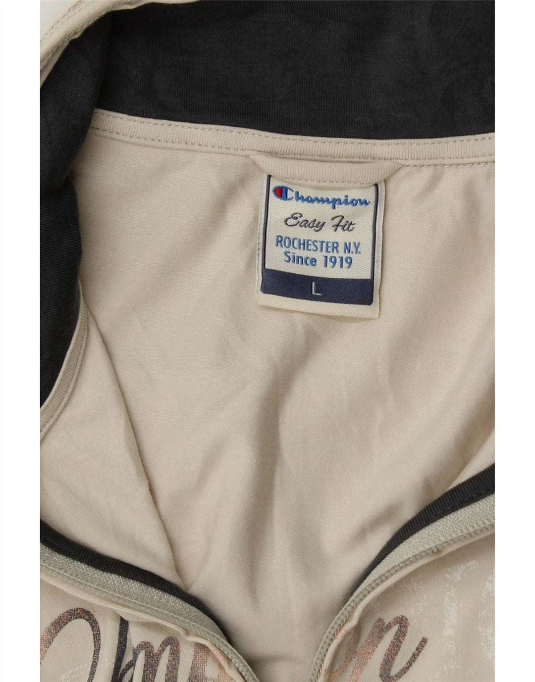 Champion Womens Easy Fit Graphic αθλητική φόρμα Top Jacket Large Beige