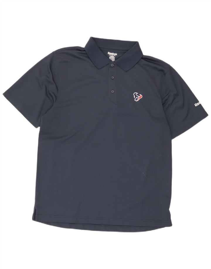 Reebok Ανδρικό μπλουζάκι πόλο Houston Texans με μεσαίο ναυτικό πολυεστέρα