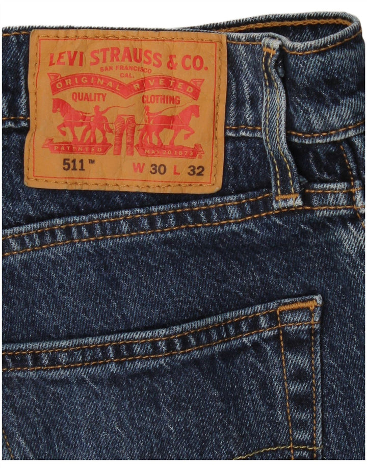 LEVI'S Ανδρικό 511 Slim Jeans W30 L28 Μπλε Βαμβακερό