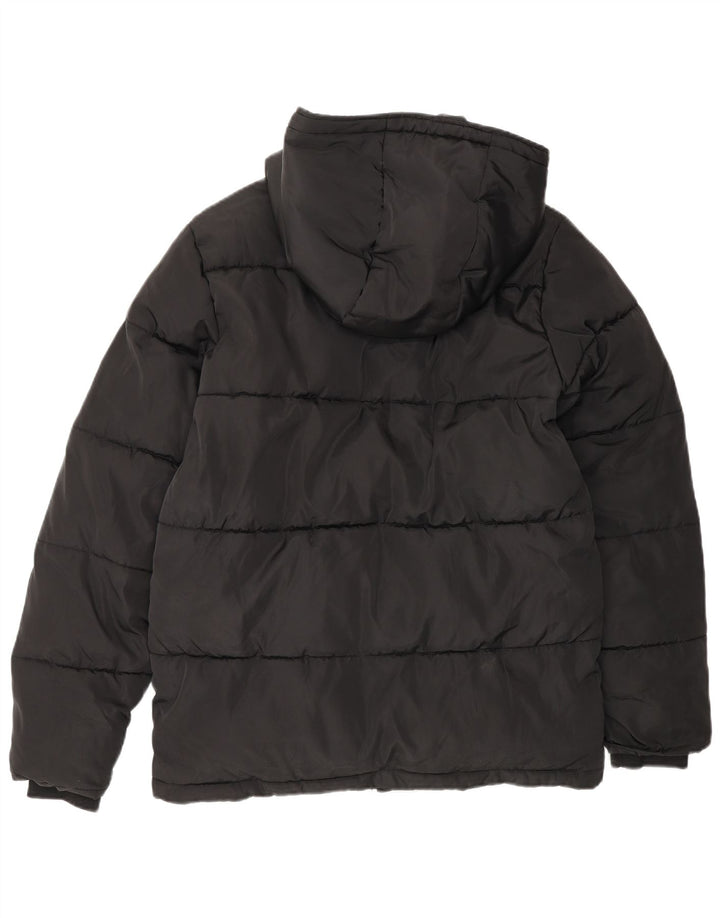 Μπουφάν Lyle & Scott Boys με κουκούλα με επένδυση 14-15 ετών μαύρο πολυεστέρα