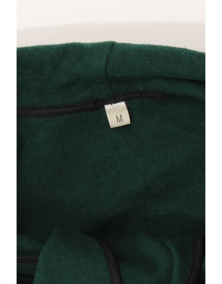 Vintage Γυναικεία Μπροστινή Γραβάτα Capelet Παλτό UK 14 Medium Green