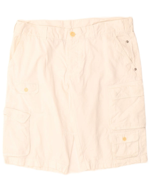 Ανδρικό σορτς Benetton Cargo IT 50 Large W34 Λευκό Βαμβακερό
