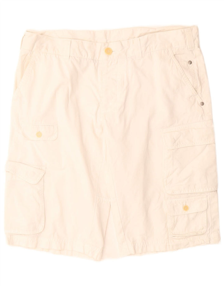 Ανδρικό σορτς Benetton Cargo IT 50 Large W34 Λευκό Βαμβακερό