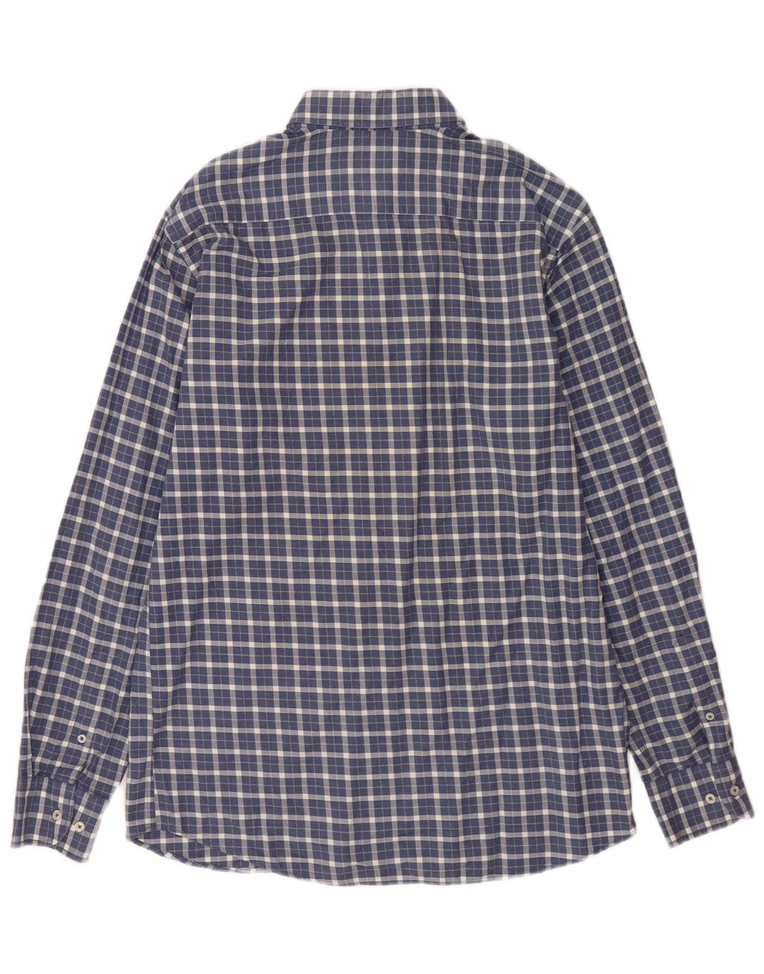 Ανδρικό φανελένιο πουκάμισο Massimo Dutti, μεσαίο ναυτικό μπλε Check