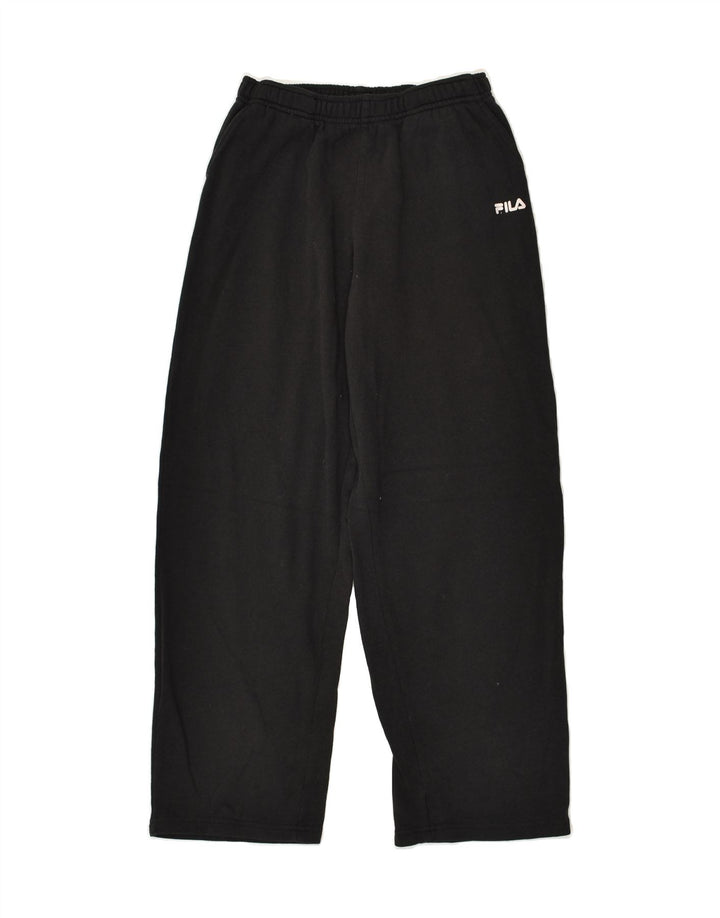 FILA Boys Tracksuit Trousers 9-10 Years Black Polyester | Vintage Fila | Thrift | Second-Hand Fila | Used Clothing | Messina Hembry 