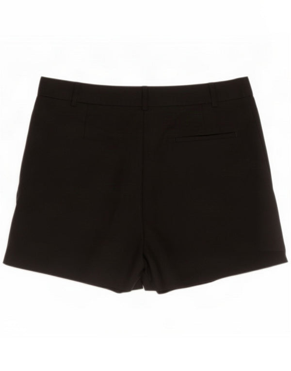 Zara Γυναικείο σορτς με ψηλόμεσο σορτς UK 14 XL W32 Μαύρο βαμβακερό