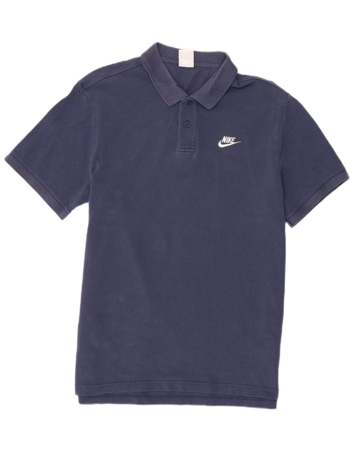 Ανδρικό μπλουζάκι πόλο Nike μεγάλο μπλε βαμβακερό