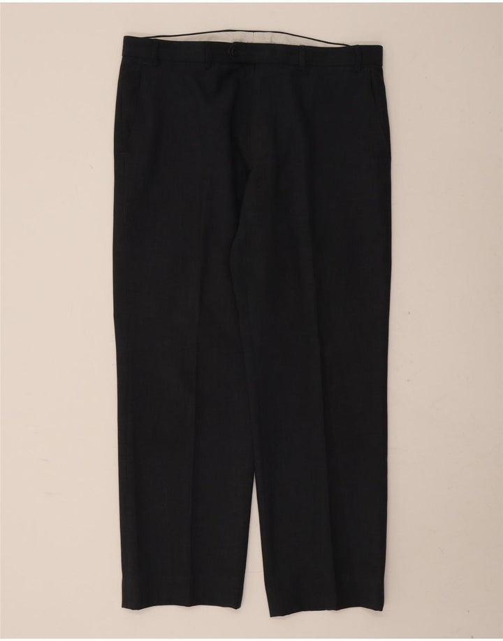 Ανδρικό ίσιο παντελόνι Marks & Spencer W36 L29 Navy Blue Polyester
