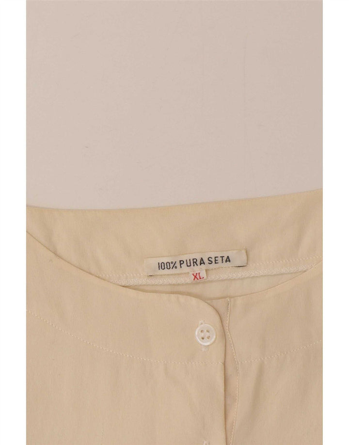 Vintage γυναικεία μπλούζα τοπ UK 18 XL Beige Silk