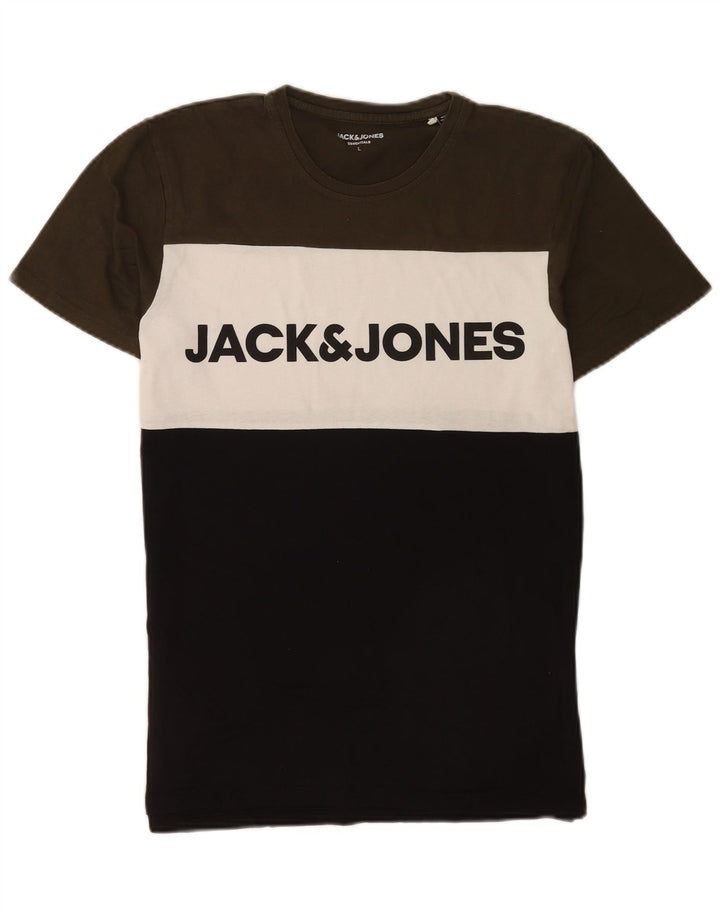 Jack & Jones Ανδρικό γραφικό T-Shirt Κορυφαίο μεγάλο πολύχρωμο μπλοκ χρώματος