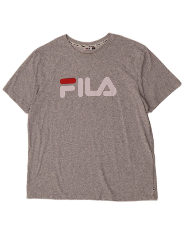 Ανδρικό γραφικό T-Shirt Fila Top 2XL Γκρι βαμβακερό