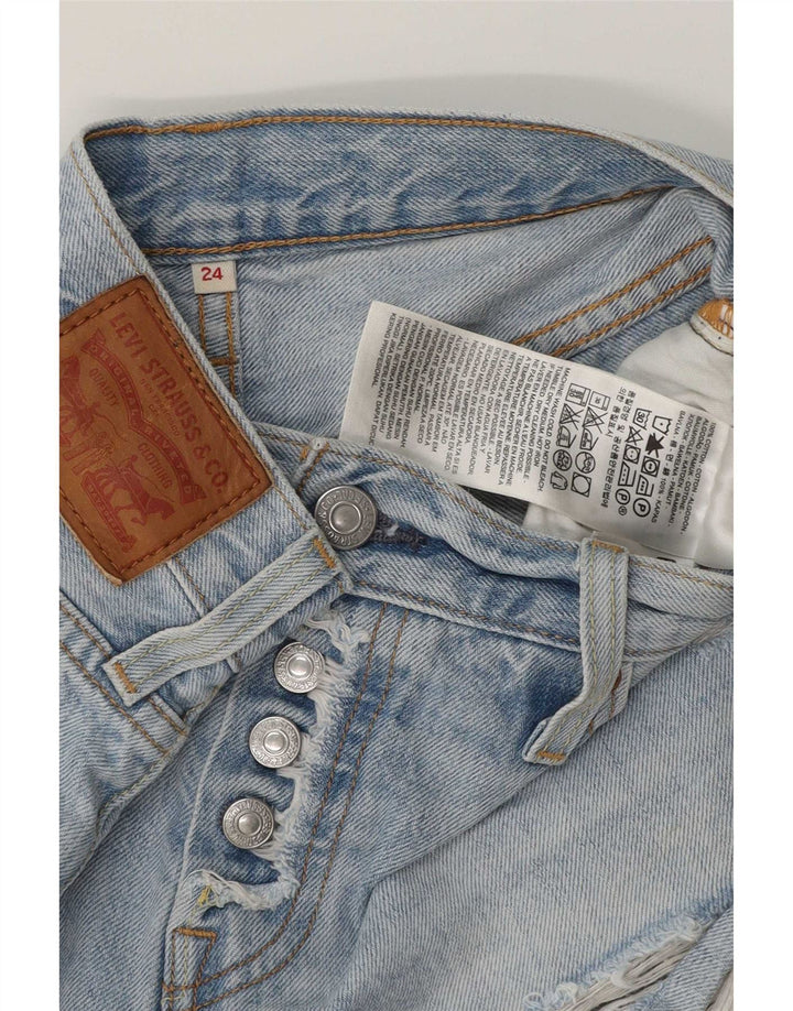 Γυναικείο τζιν σορτς Levi's Distressed W24 XS Μπλε βαμβακερό