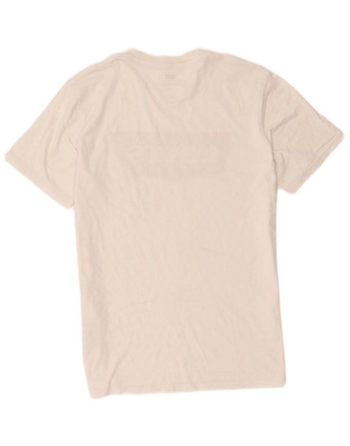 Ανδρικό γραφικό T-Shirt Levi's Top μεγάλο λευκό βαμβακερό