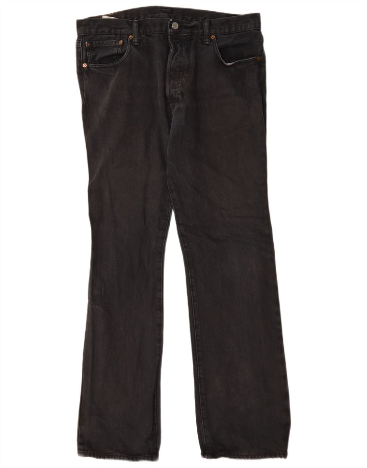 Ανδρικό τζιν LEVI'S ίσιο W34 L32 Μαύρο βαμβακερό