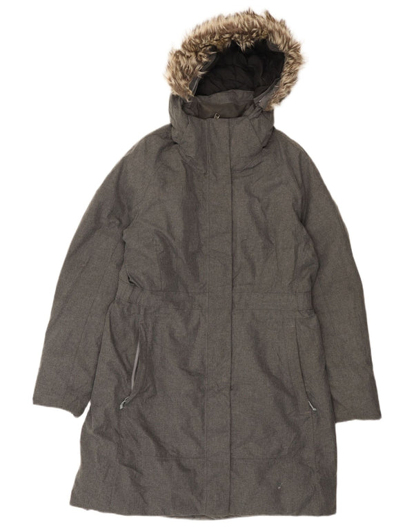 The North Face γυναικείο παλτό με κουκούλα UK 16 Large Grey Polyester
