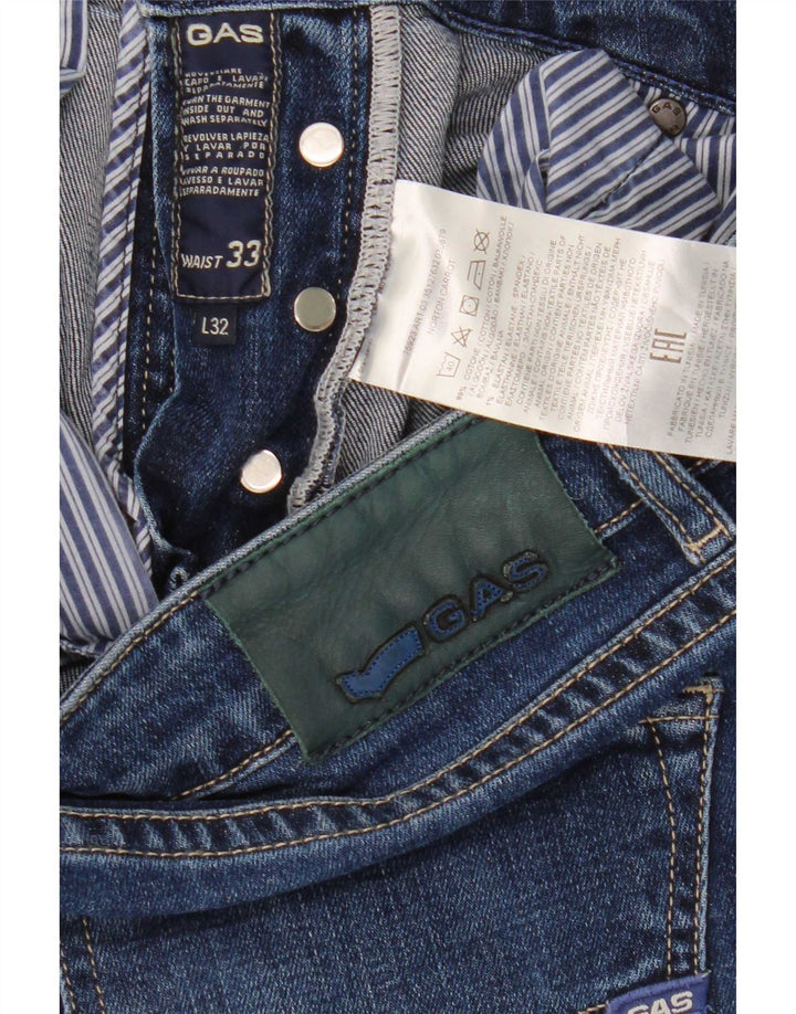 Gas Γυναικείο Slim Jeans W33 L28 Μπλε Βαμβακερό
