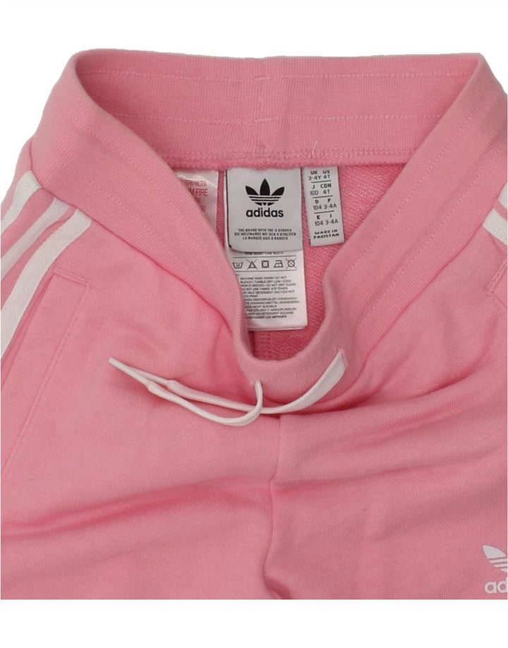 ADIDAS Girls Tracksuit Trousers Joggers 3-4 Years Pink Cotton | Vintage Adidas | Thrift | Second-Hand Adidas | Used Clothing | Messina Hembry 