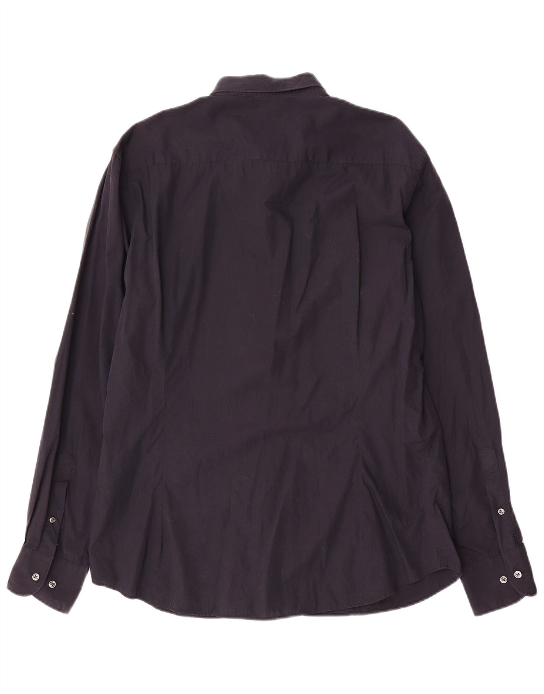 MASSIMO DUTTI Ανδρικό πουκάμισο Slim Fit XL Navy Blue βαμβακερό