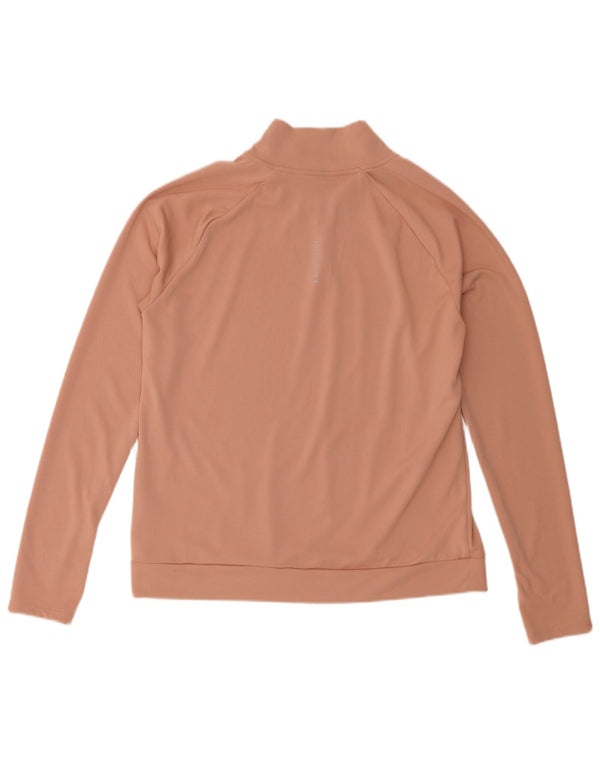 Γυναικεία φόρμα γυμναστικής Nike Dri Fit γραφικό πουλόβερ κορυφαία UK 14 Medium Pink