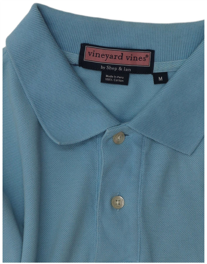 VINEYARD VINES Ανδρικό Πόλο Μπλουζάκι Μεσαίο Μπλε Βαμβακερό