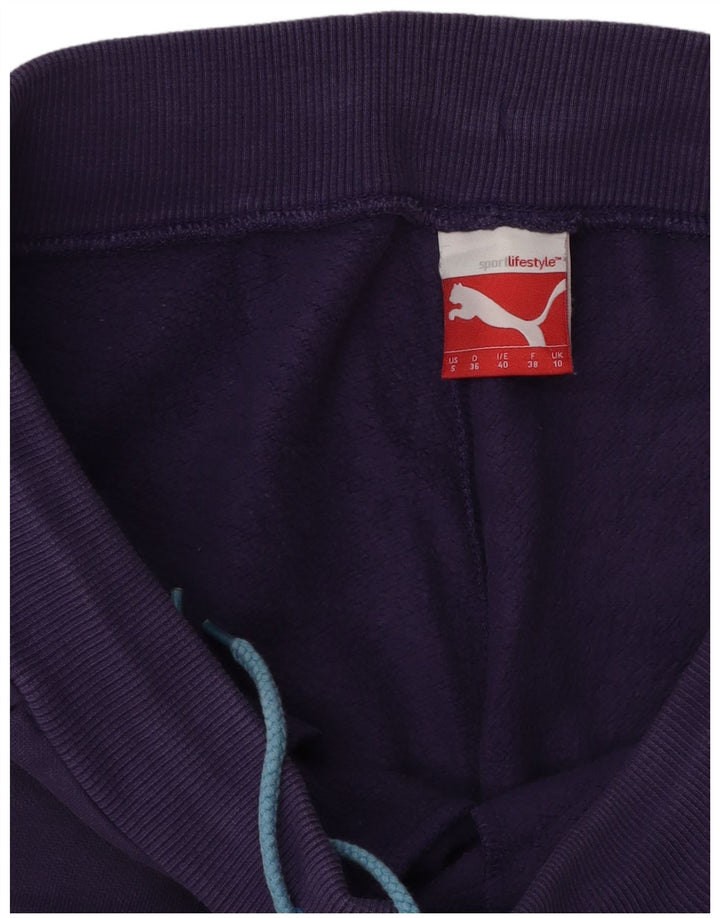 Puma γυναικεία αθλητική φόρμα παντελόνι Joggers UK 10 Small Purple Colourblock