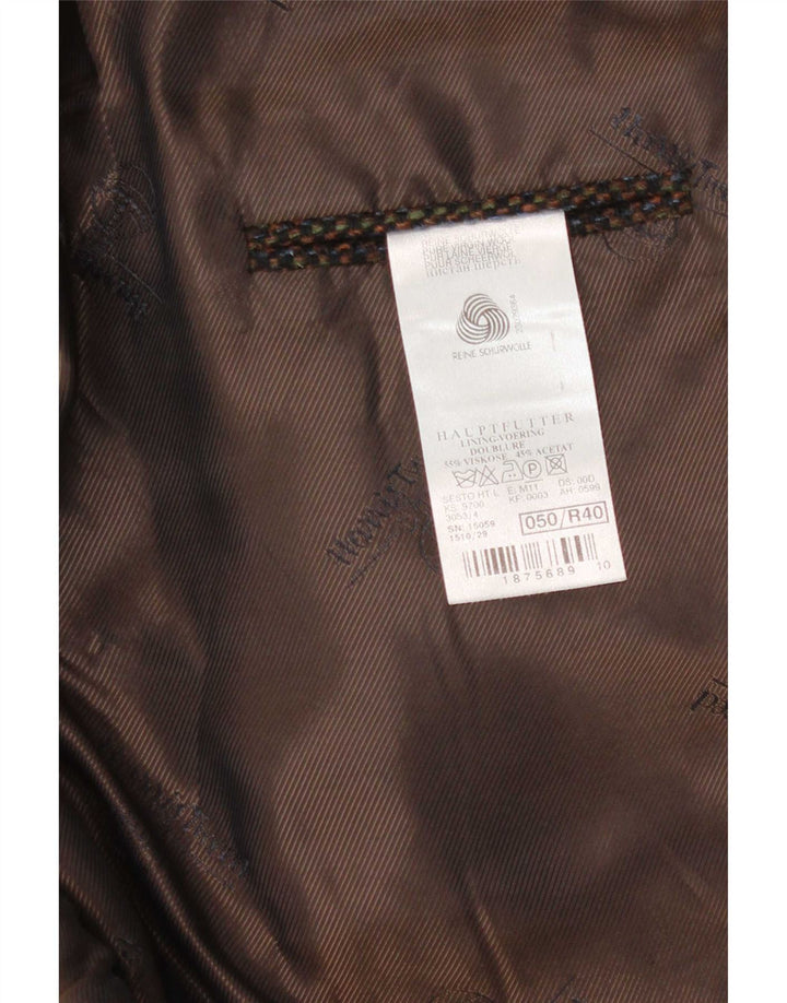 Ανδρικό μπουφάν Harris Tweed Mario Barutti 3 Button Blazer IT 50 Large Brown