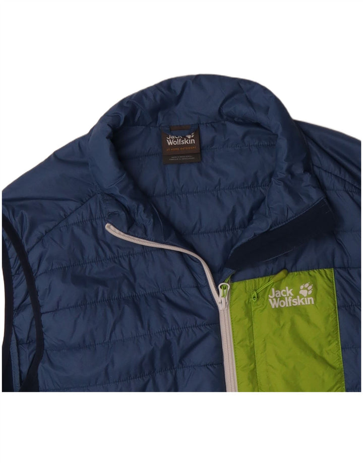 JACK WOLFSKIN Ανδρικό Gilet UK 40 Large Blue Colorblock Πολυεστέρας
