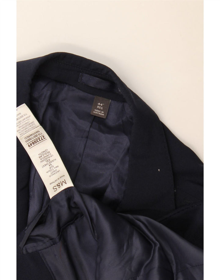 Marks & Spencer Ανδρικό μπλέιζερ με 2 κουμπιά μπουφάν UK 44 2XL Navy Blue Wool