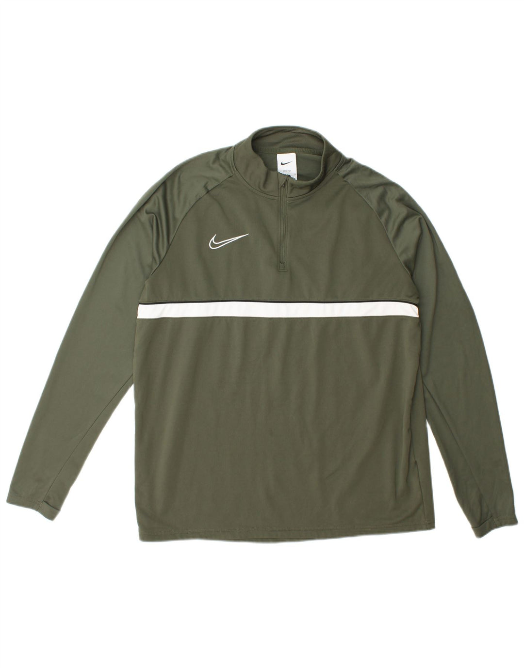 Ανδρική φόρμα πουλόβερ με φερμουάρ Nike Dri Fit Top Large Green Polyester
