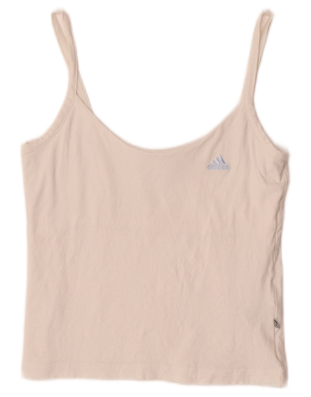 ADIDAS Γυναικείο Crop Cami Top UK 12 Medium Off White Βαμβακερό