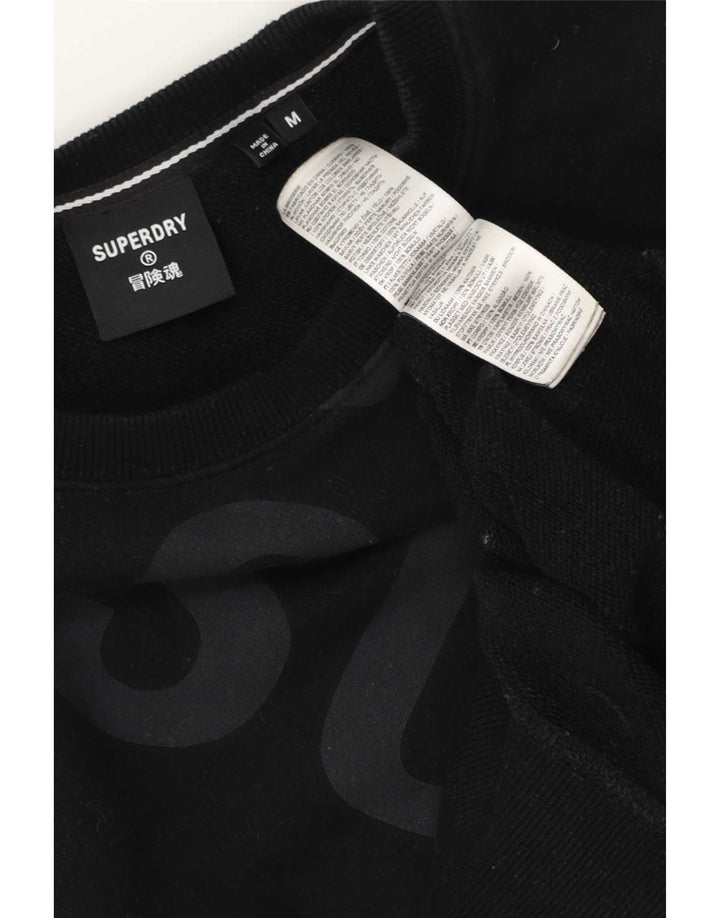 Ανδρικό γραφικό φούτερ Superdry Jumper Μεσαίο μαύρο βαμβακερό
