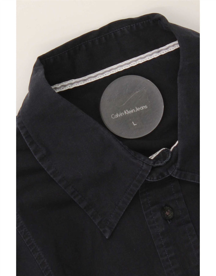 Ανδρικό πουκάμισο Calvin Klein Jeans Large Navy Blue