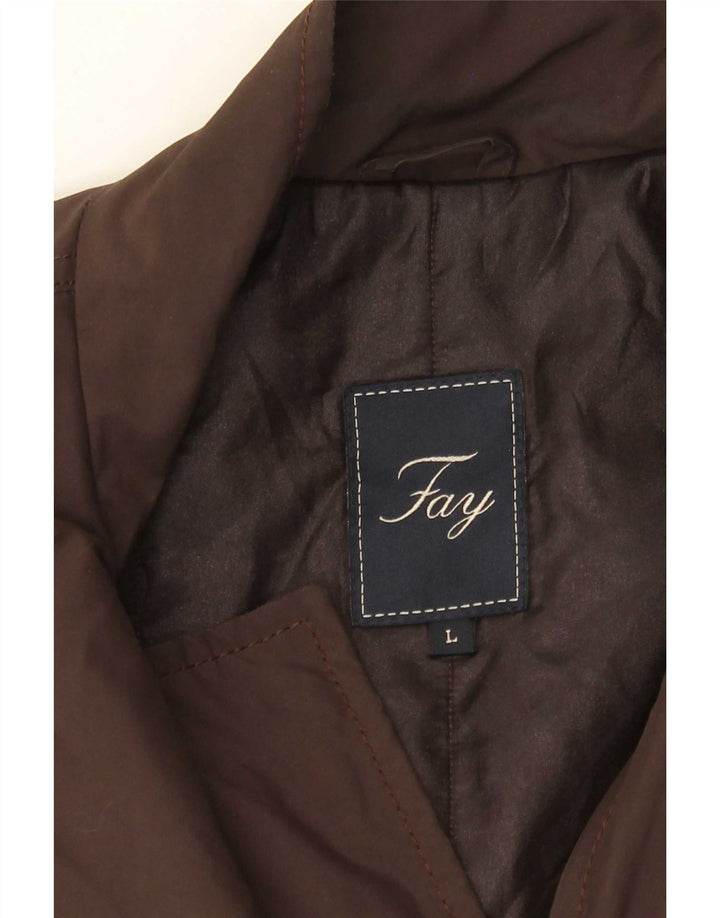 Fay Womens Utility Jacket UK 16 Large Brown