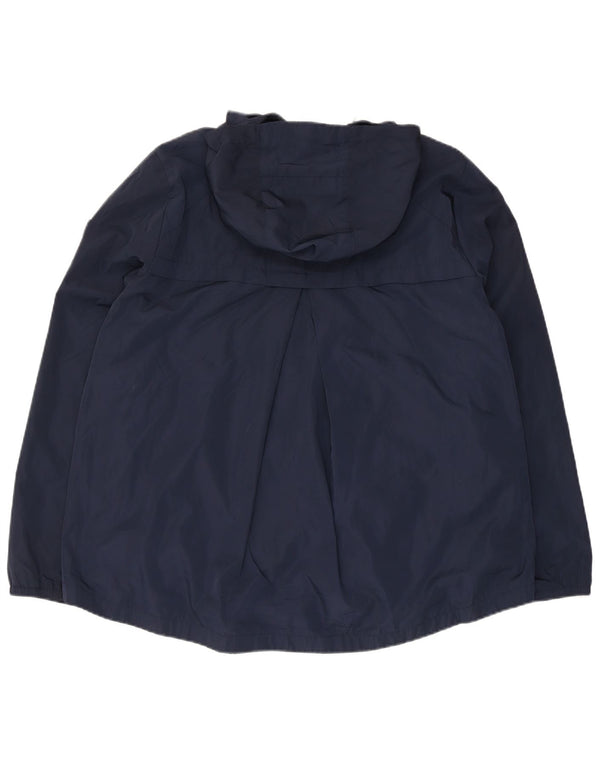 Tommy Hilfiger Γυναικείο μπουφάν βροχής με κουκούλα UK 16 Μεγάλο Navy Blue Polyester