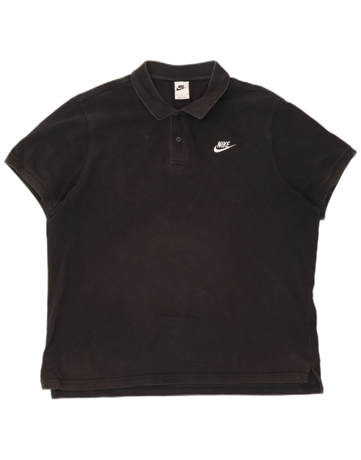 Ανδρικό μπλουζάκι πόλο Nike XL μαύρο βαμβακερό