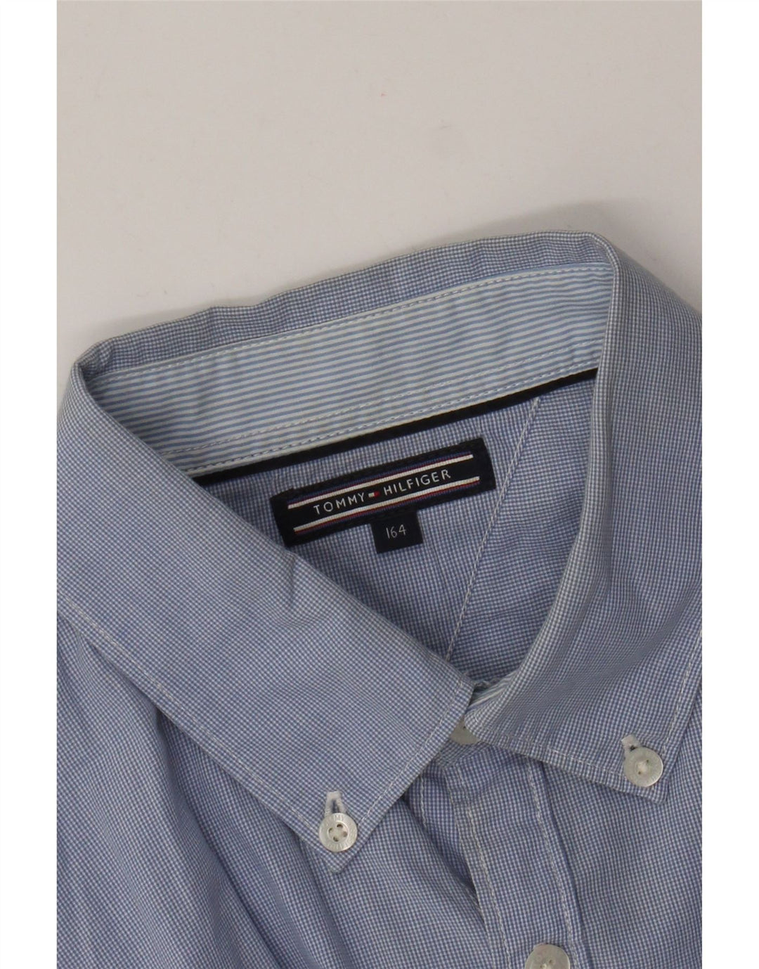 Tommy Hilfiger Boys Shirt 14-15 Years Blue Gingham