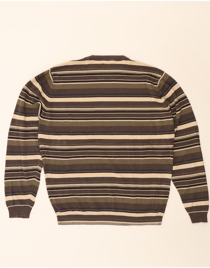 J. Crew Ανδρικό πουλόβερ με λαιμόκοψη μεσαίου χακί βαμβακερό
