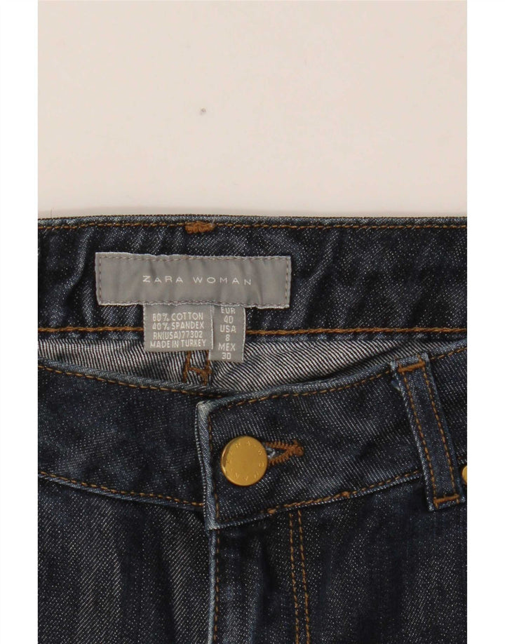 Zara Γυναικείο τζιν σορτς EU 40 Medium W30 Navy Blue βαμβακερό